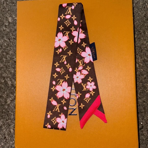 LV X TM Silk Monogram Cherry Blossom BB Bandeau Tan - Picture 2 of 3